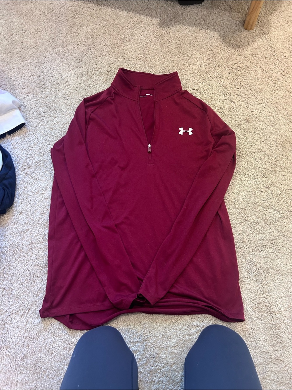 Under Armour Burgundy Quarter-Zip Pullover